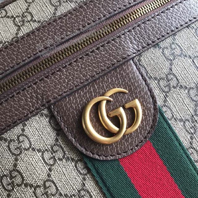 Gucci包 古馳男包 547934pvc啡皮 GUCCI新款男士單肩斜挎包  gudj1383